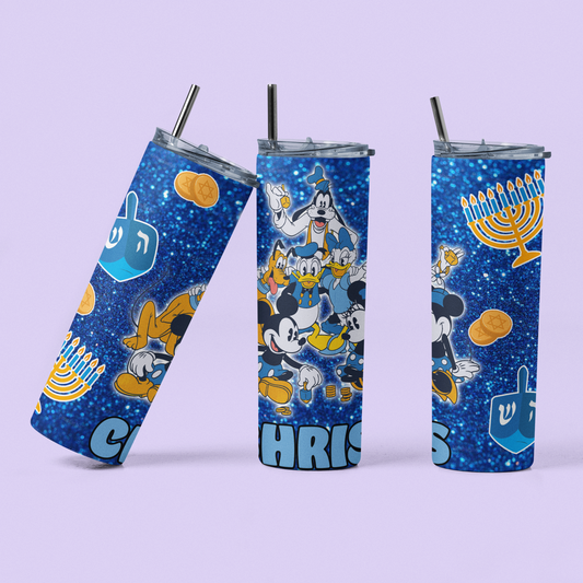 Disney Hanukkah Personalized Tumbler - Fab 5 - Two Crafty Gays