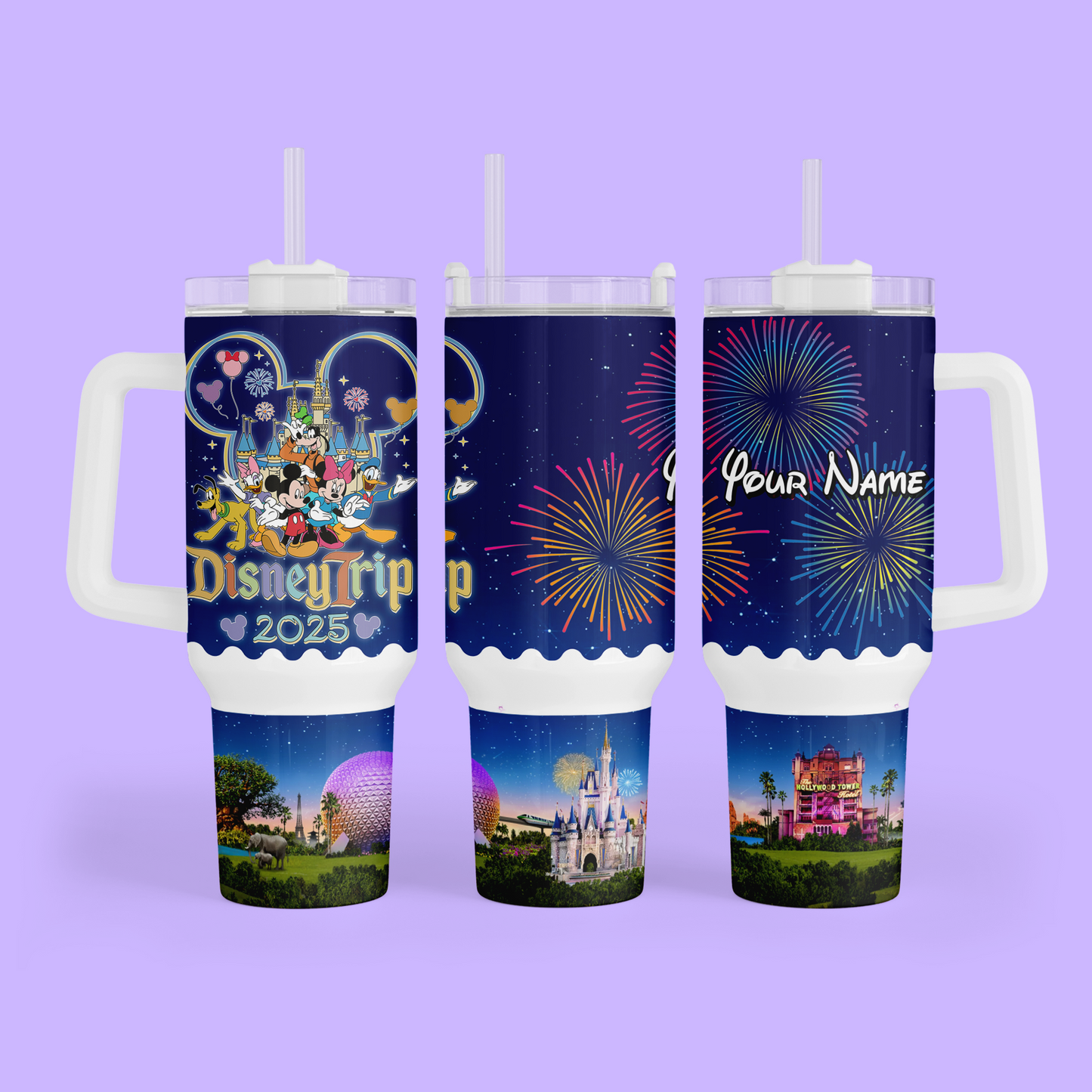 Disney Trip 40 oz Tumbler - 2025 - Two Crafty Gays