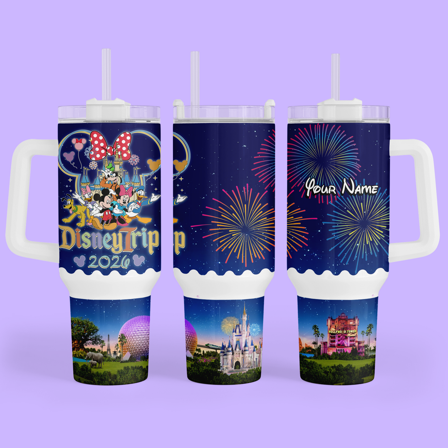 Disney Trip 40 oz Tumbler - 2026 - Two Crafty Gays