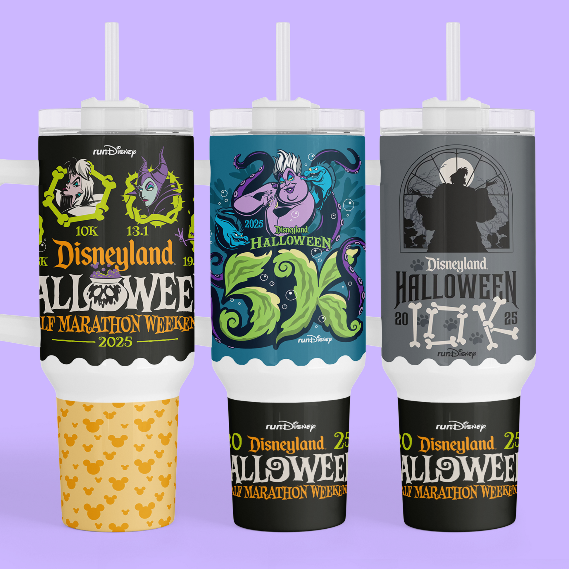 RunDisney Personalized 40 oz Tumbler - 2025 Halloween Half Marathon Weekend - Two Crafty Gays
