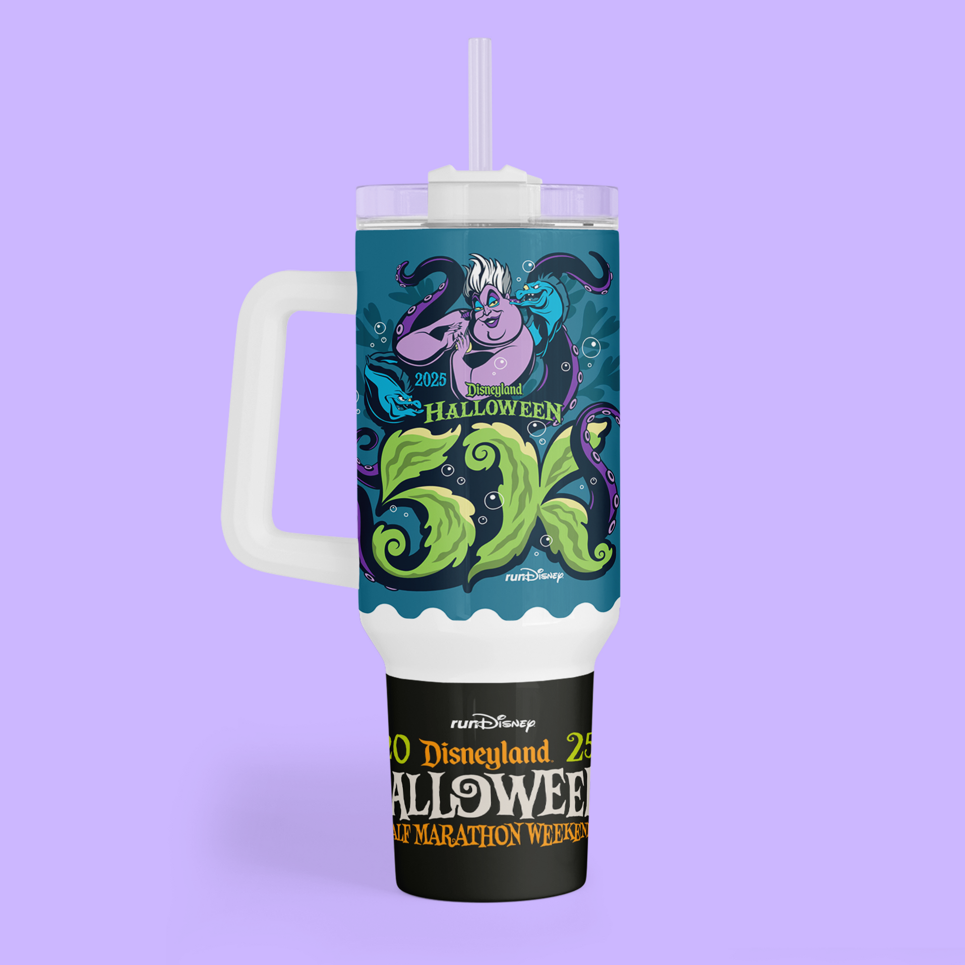 RunDisney Personalized 40 oz Tumbler - 2025 Halloween Half Marathon Weekend - Two Crafty Gays