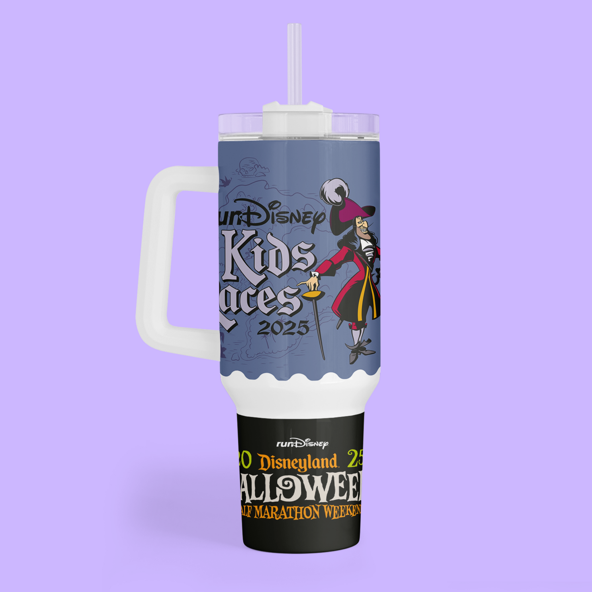 RunDisney Personalized 40 oz Tumbler - 2025 Halloween Half Marathon Weekend - Two Crafty Gays