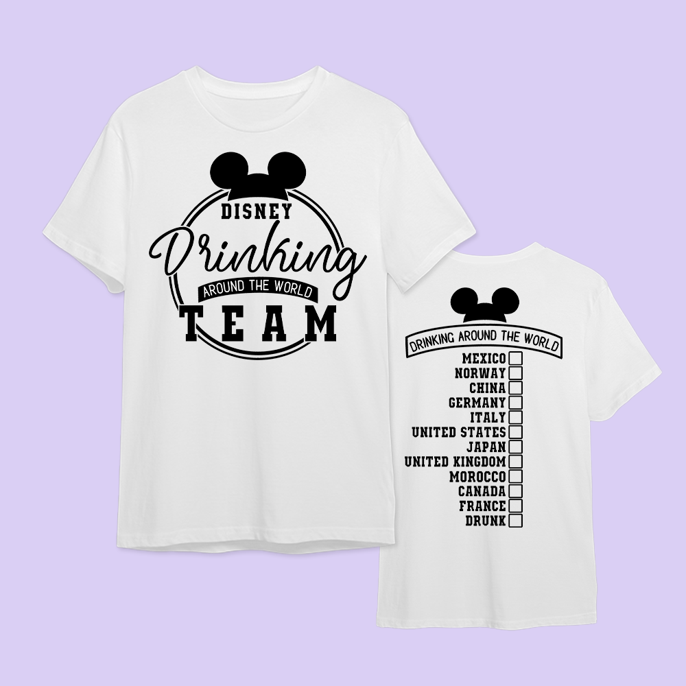 Disney Epcot Shirt - Drinking Around the World Team - Two Crafty Gays