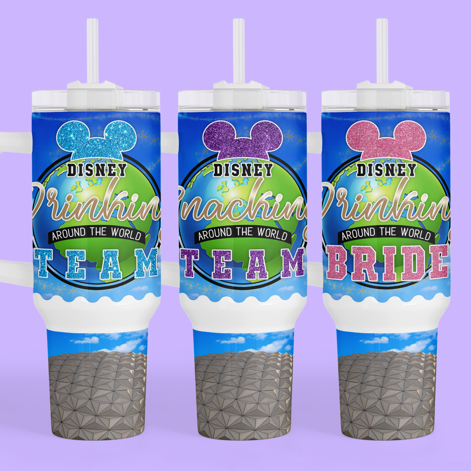 Disney Epcot 40 oz Tumbler - Drinking Around the World Team - Two Crafty Gays