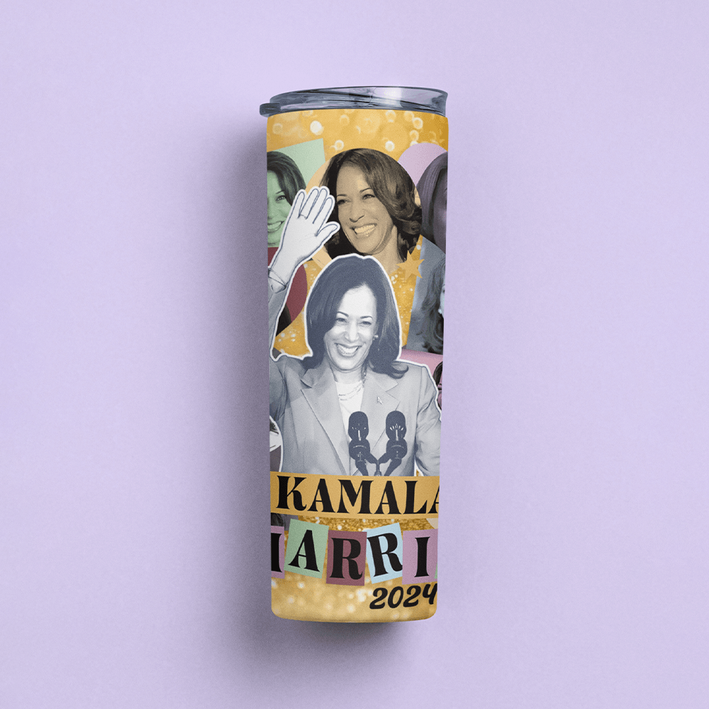 Kamala Harris 2024 Personalized Tumbler Cup - Eras Hearts