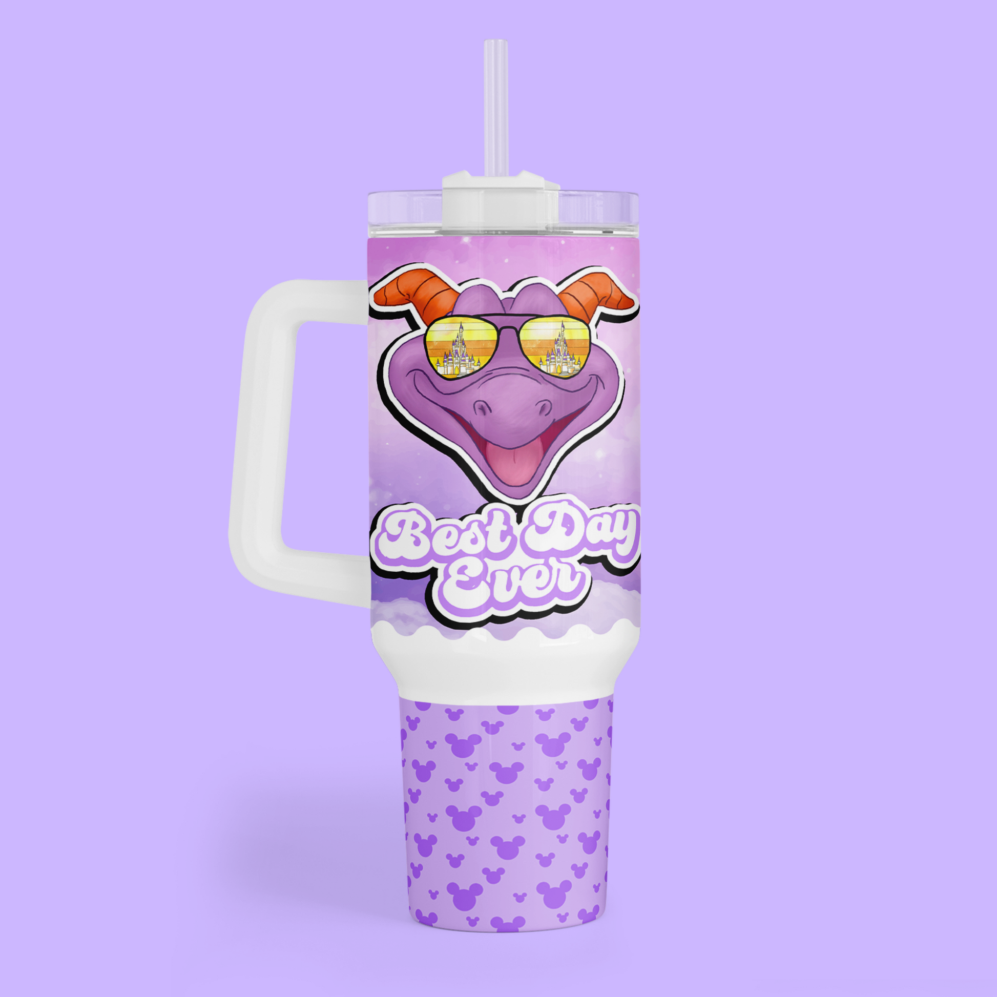 Disney Best Day Ever 40 oz Tumbler - Figment - Two Crafty Gays