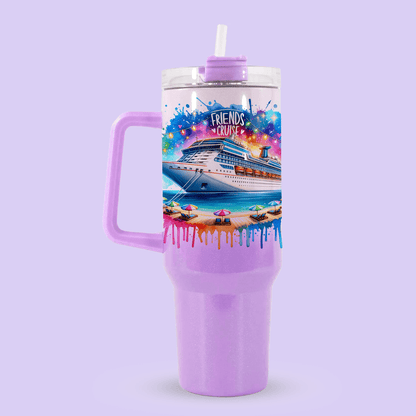 Friends Cruise 40oz Quencher Tumbler - Two Crafty Gays