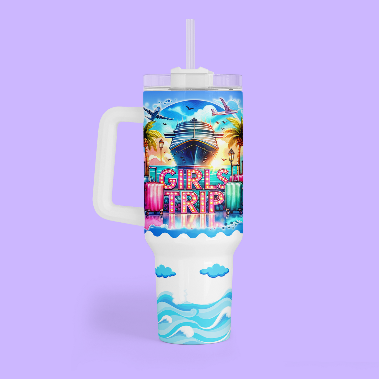 Cruise 40 oz Quencher Tumbler - Girls Trip - Two Crafty Gays
