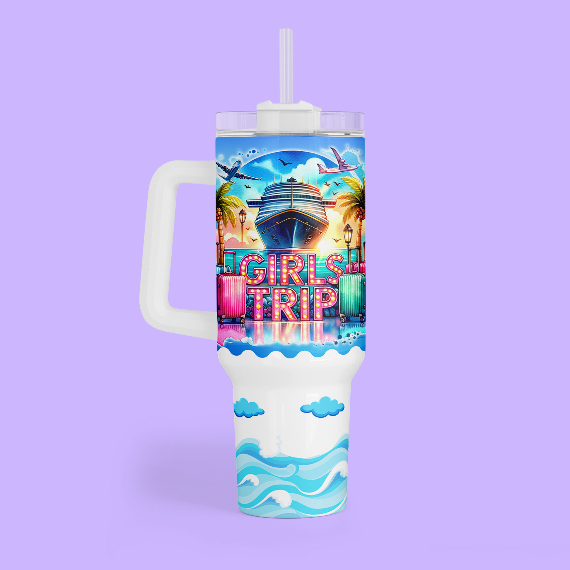 Cruise 40 oz Quencher Tumbler - Girls Trip - Two Crafty Gays