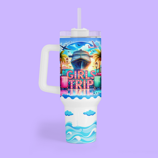 Cruise 40 oz Quencher Tumbler - Girls Trip - Two Crafty Gays