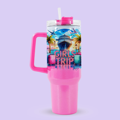 Girls Trip Cruise 40oz Quencher Tumbler - Two Crafty Gays