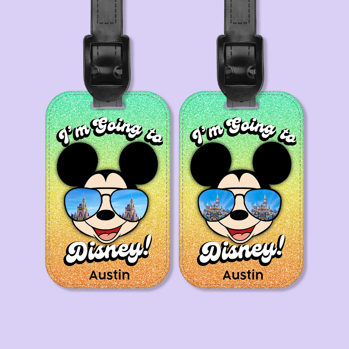 Going to Disney Personalized Luggage Tag - Two Crafty Gays