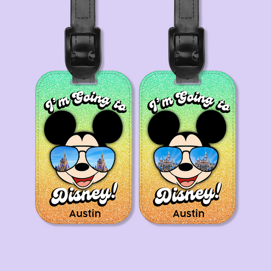 Going to Disney Personalized Luggage Tag - Two Crafty Gays