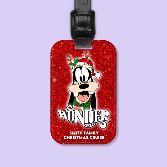 Disney Cruise Line Personalized Christmas Luggage Tag - Two Crafty Gays
