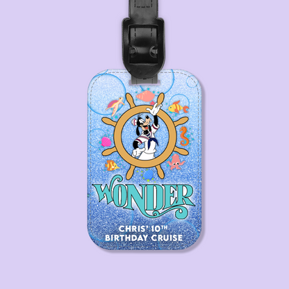 Disney Cruise Line Personalized Luggage Tag - Mickey & Friends - Two Crafty Gays