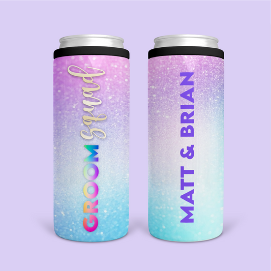 Bach Bash Slim Can Cooler - Groom Squad - Two Crafty Gays