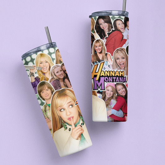 Hannah Montana Collage Tumbler Cup - Two Crafty Gays