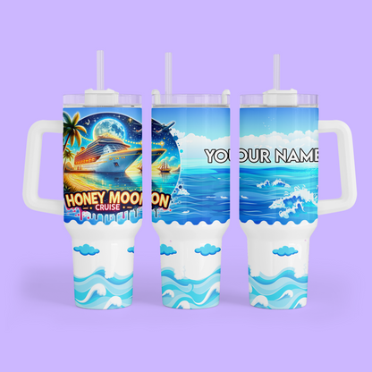 Cruise 40 oz Quencher Tumbler - Honeymoon Cruise - Two Crafty Gays