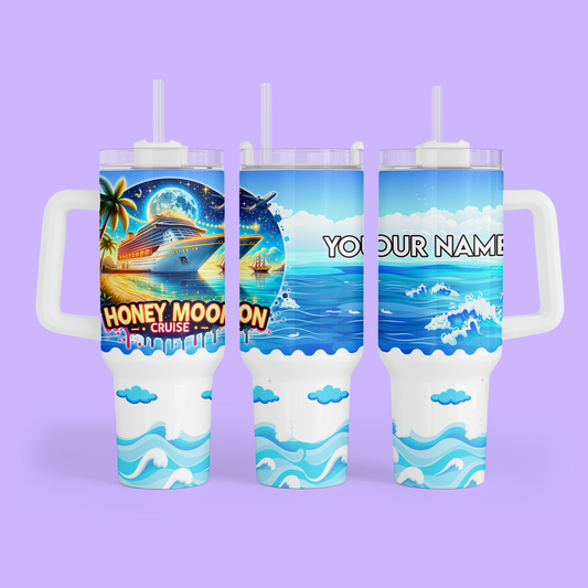 Cruise 40 oz Quencher Tumbler - Honeymoon Cruise - Two Crafty Gays