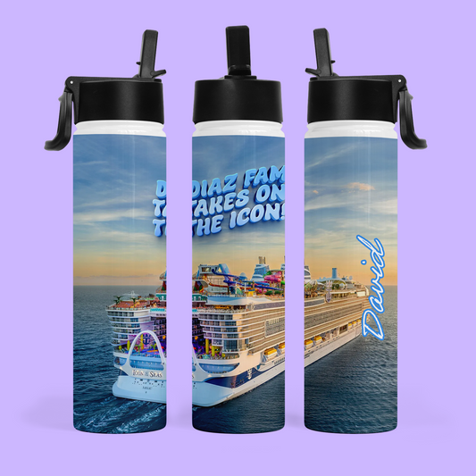 Royal Caribbean Personalized Water Bottle - Two Crafty Gays