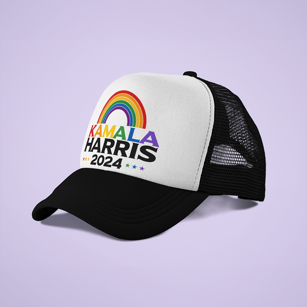 Kamala Harris 2024 Rainbow Hat - Black