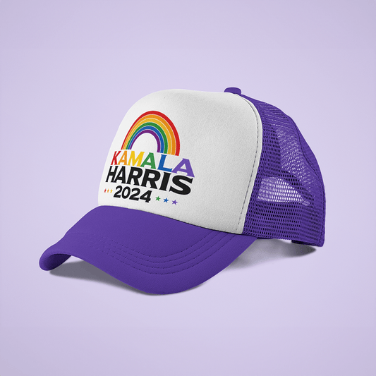 Kamala Harris 2024 Rainbow Hat - Purple