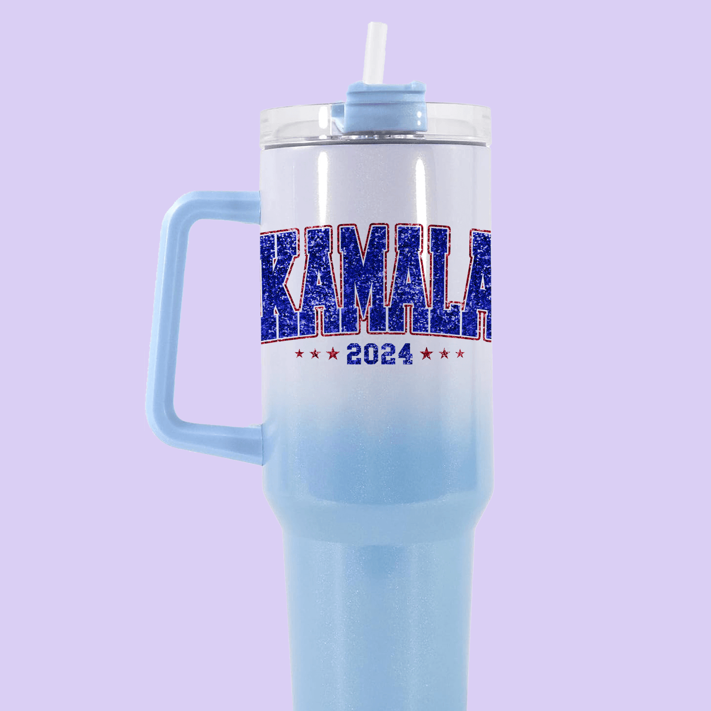 Kamala Harris 40oz Quencher Tumbler - Glitter Letters