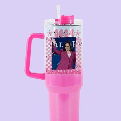 Kamala Harris 40oz Quencher Tumbler - Checker Pattern