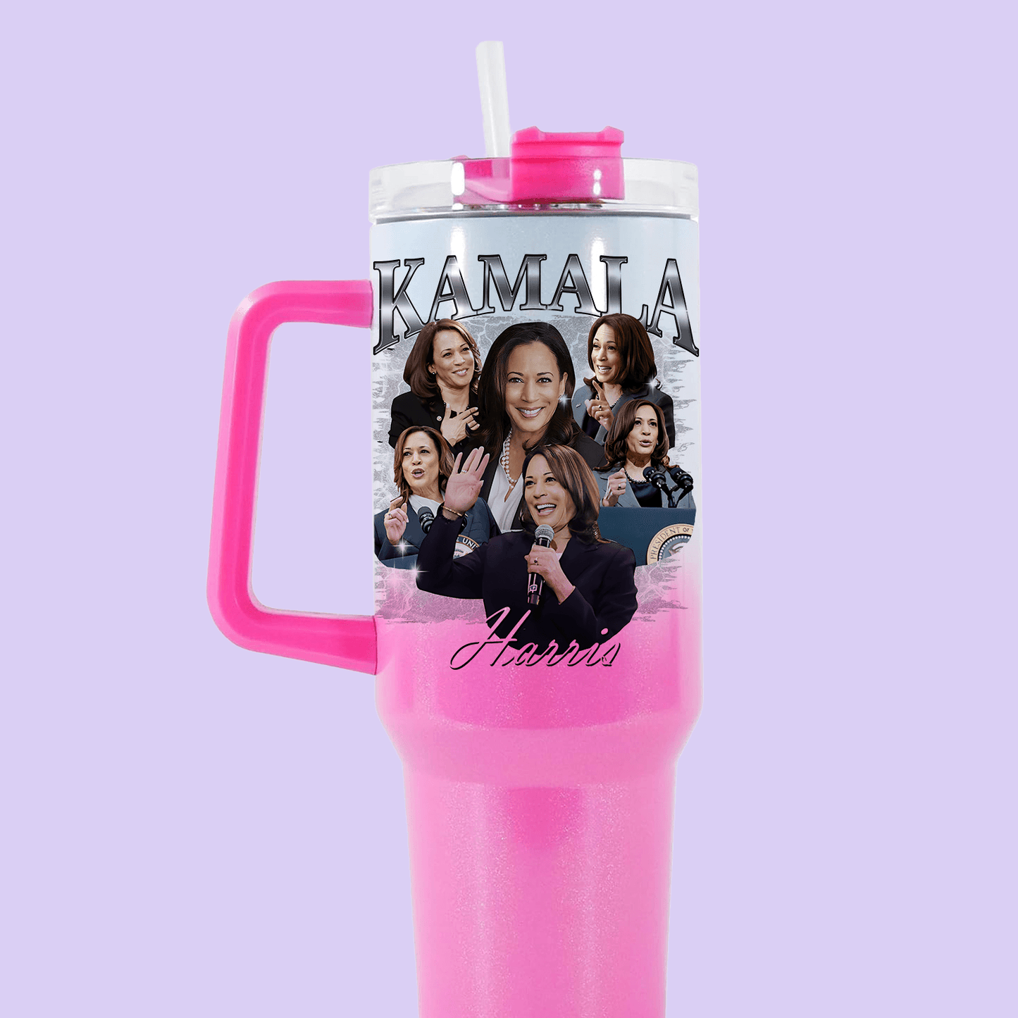 Kamala Harris 40oz Quencher Tumbler - Retro