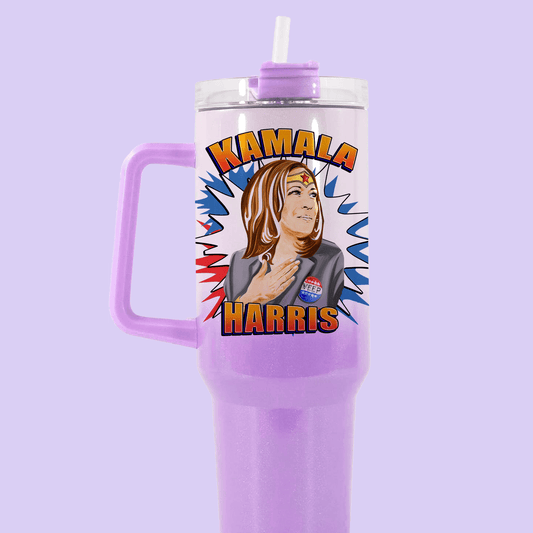 Kamala Harris 40oz Quencher Tumbler - Superhero