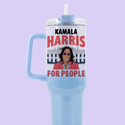 Kamala Harris 40oz Quencher Tumbler - Cartoon