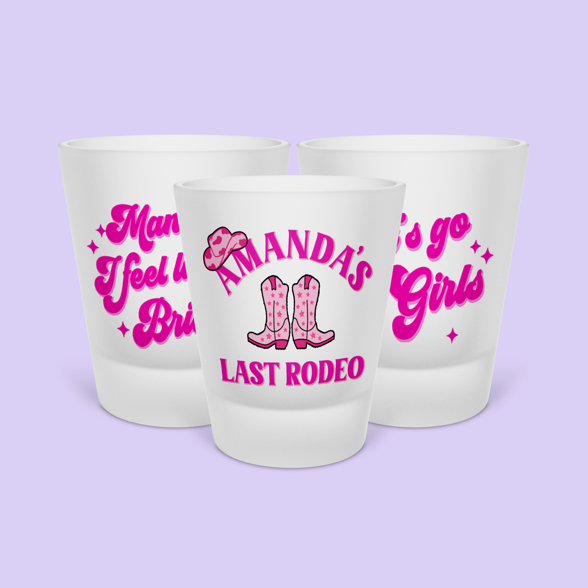 Last Rodeo Personalized Bachelorette 1.5oz Shot Glass