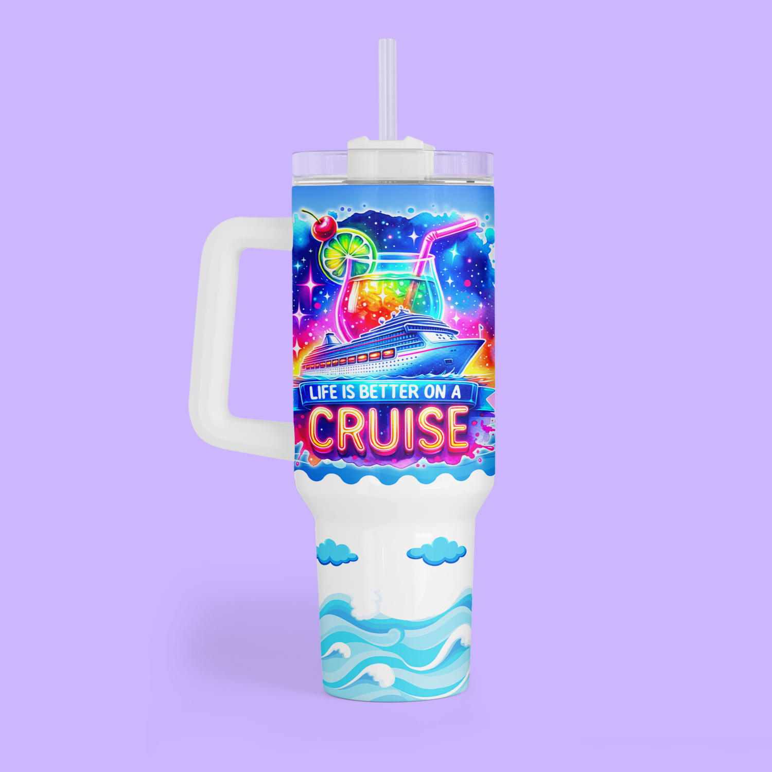 Cruise 40 oz Quencher Tumbler - Life is Better on a Cruise - Two Crafty Gays