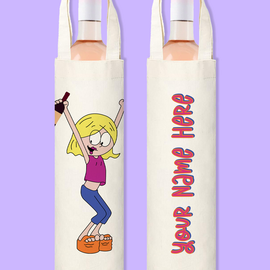 Lizzie McGuire Personalized Canvas Wine Bag - Two Crafty Gays