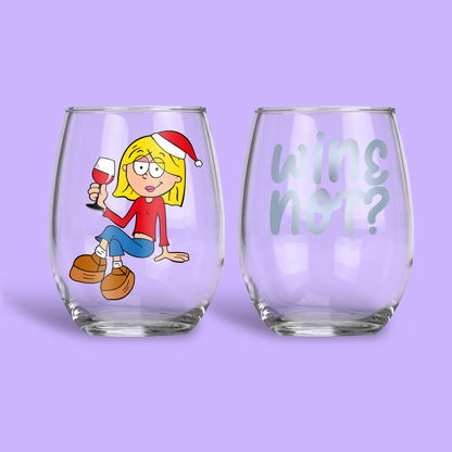 Lizzie McGuire Personalized Wine Glass - Two Crafty Gays
