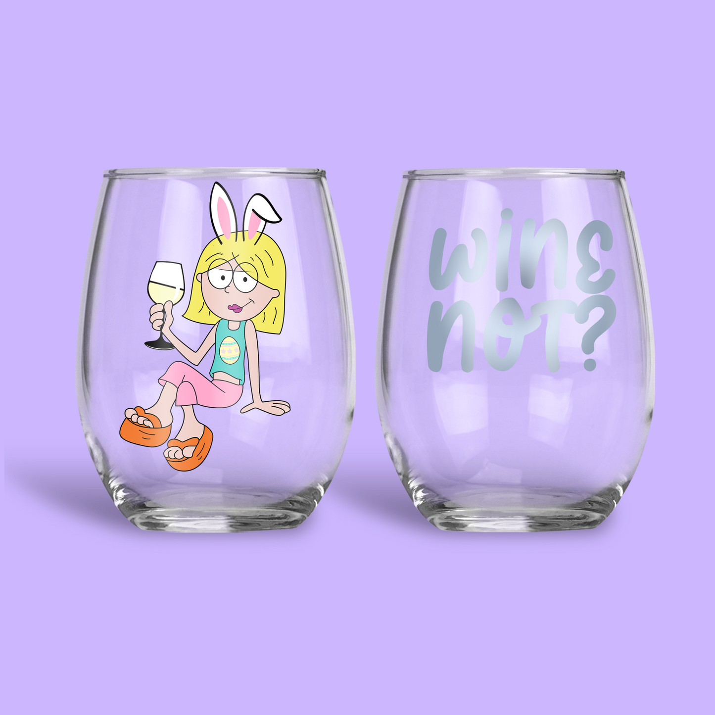 Lizzie McGuire Personalized Wine Glass - Two Crafty Gays