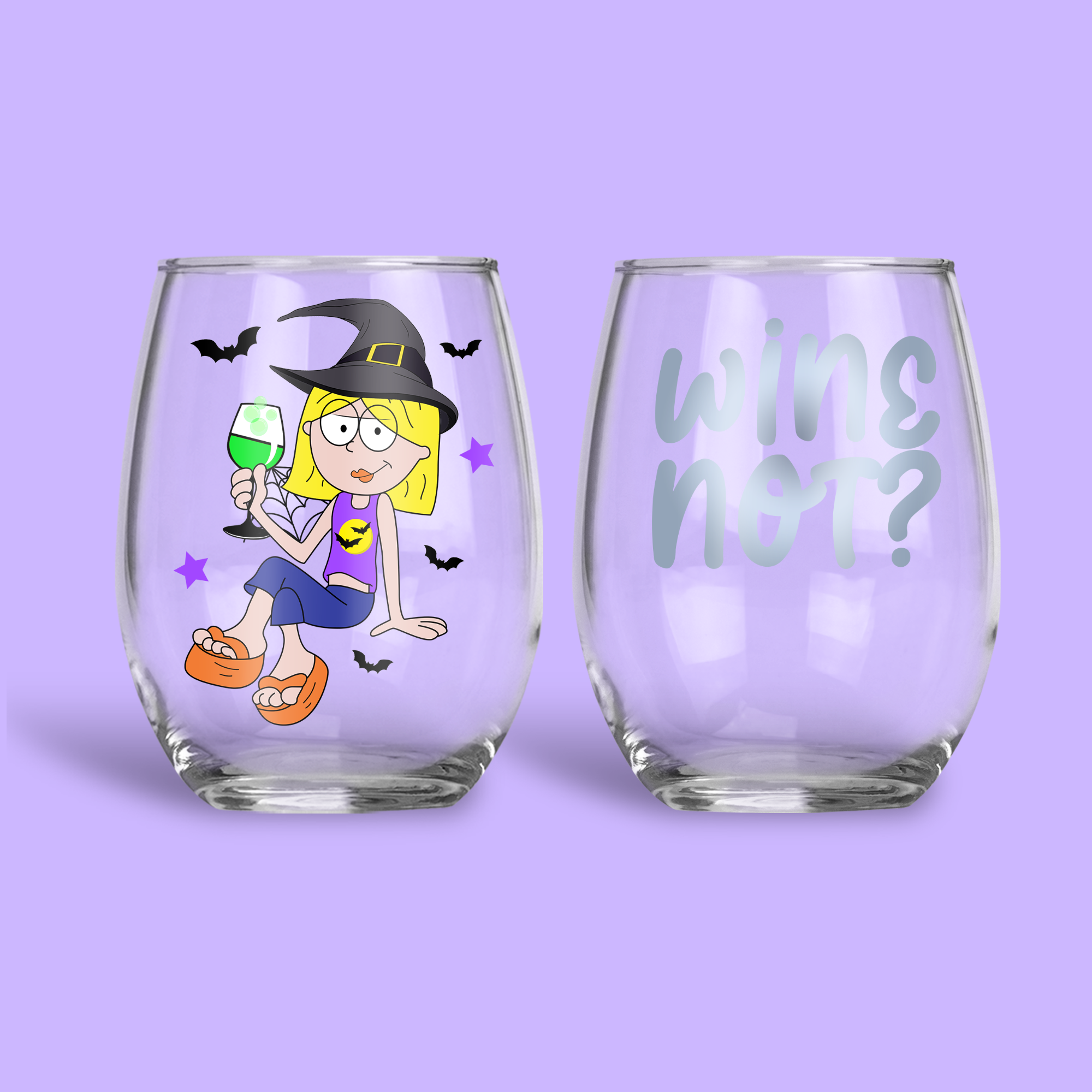 Lizzie McGuire Personalized Wine Glass - Two Crafty Gays