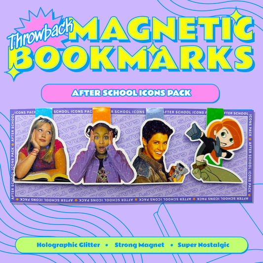 Throwback Magnetic Bookmarks - After School Icons Pack
