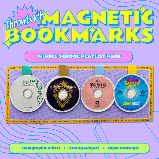 Throwback Magnetic Bookmarks - Middle School Playlist Pack