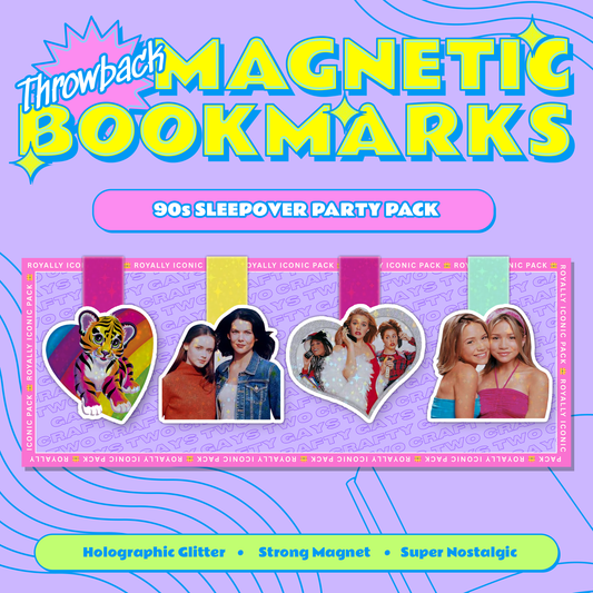 Throwback Magnetic Bookmarks - 90s Sleepover Party Pack