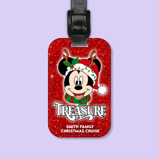 Disney Cruise Line Personalized Christmas Luggage Tag - Two Crafty Gays