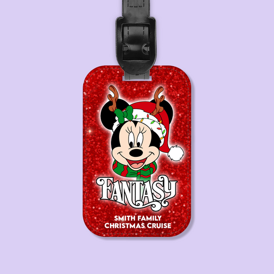 Disney Cruise Line Personalized Christmas Luggage Tag - Two Crafty Gays