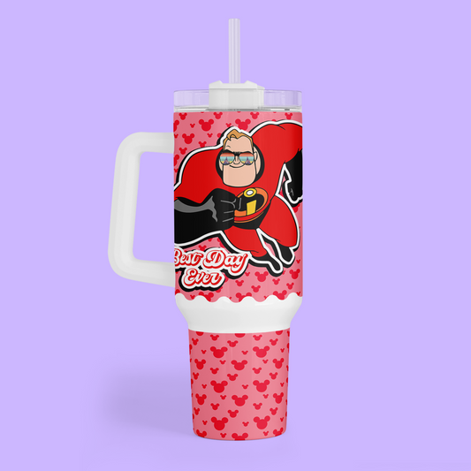 Disney Best Day Ever 40 oz Tumbler - Mr. Incredible - Two Crafty Gays