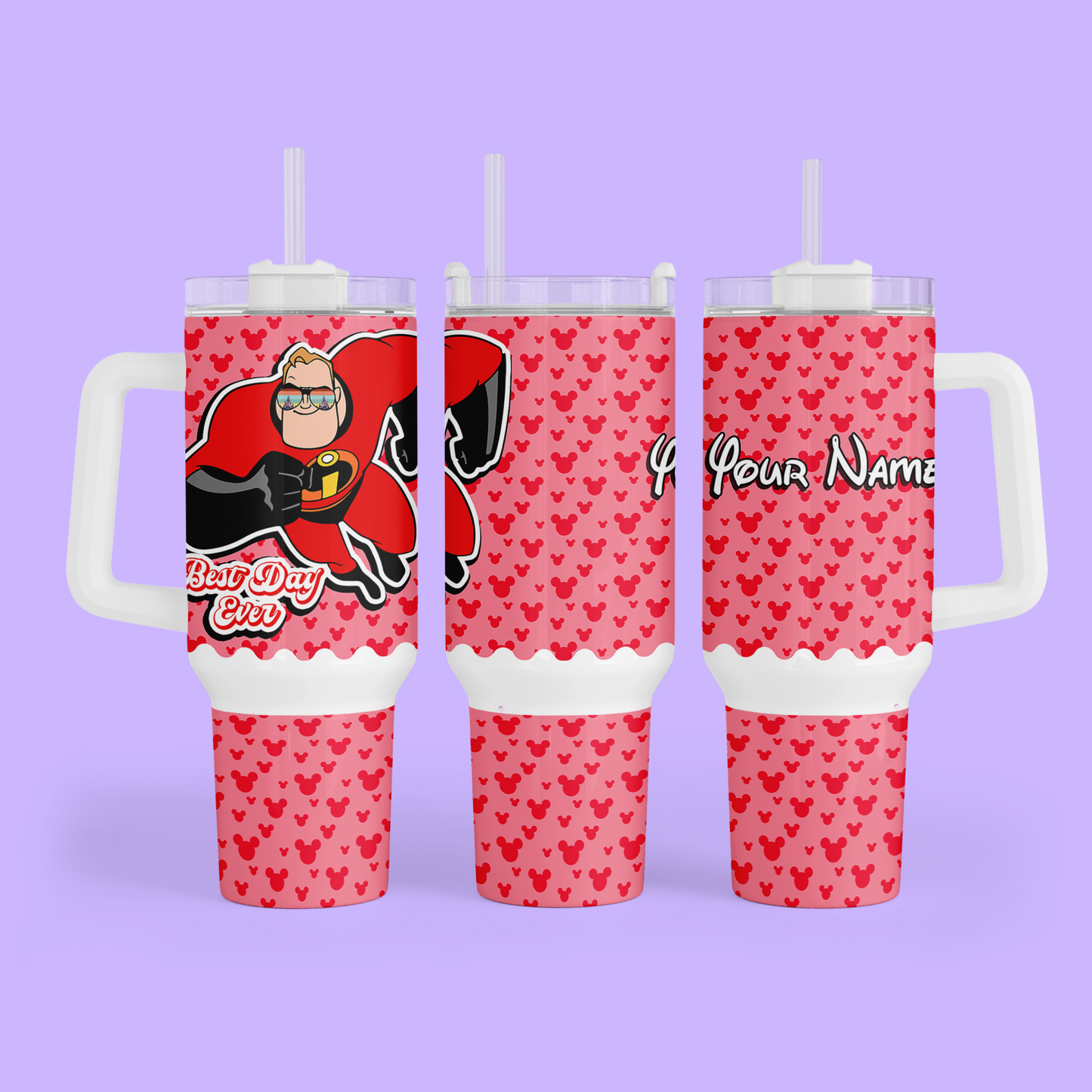 Disney Best Day Ever 40 oz Tumbler - Mr. Incredible - Two Crafty Gays