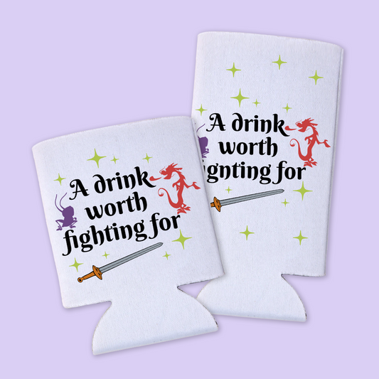Disney Epcot Can Cooler - Drink Worth Fighting For - Two Crafty Gays