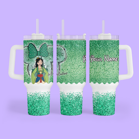 Disney Princess 40 oz Tumbler - Mulan - Two Crafty Gays