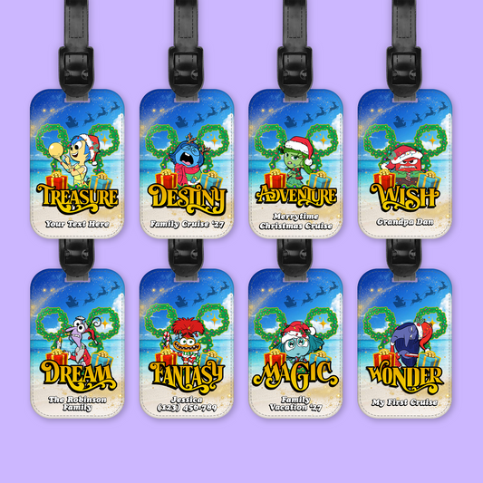 Disney Cruise Line Personalized Christmas Luggage Tag - Inside Out - Two Crafty Gays