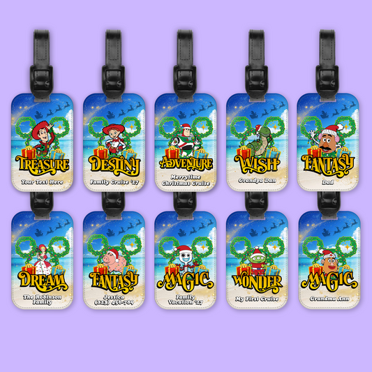 Disney Cruise Line Personalized Christmas Luggage Tag - Toy Story - Two Crafty Gays