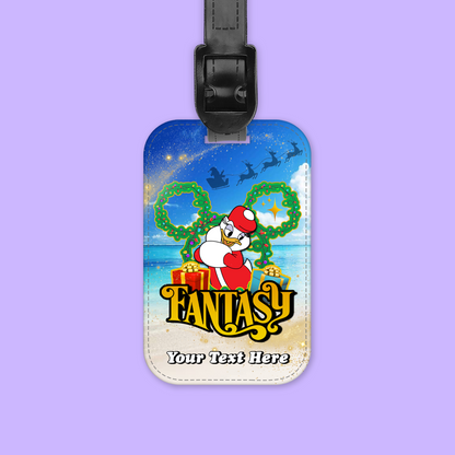 Disney Cruise Line Personalized Christmas Luggage Tag - Mickey & Friends - Two Crafty Gays