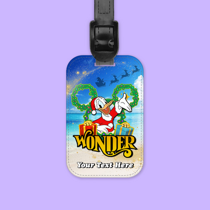 Disney Cruise Line Personalized Christmas Luggage Tag - Mickey & Friends - Two Crafty Gays